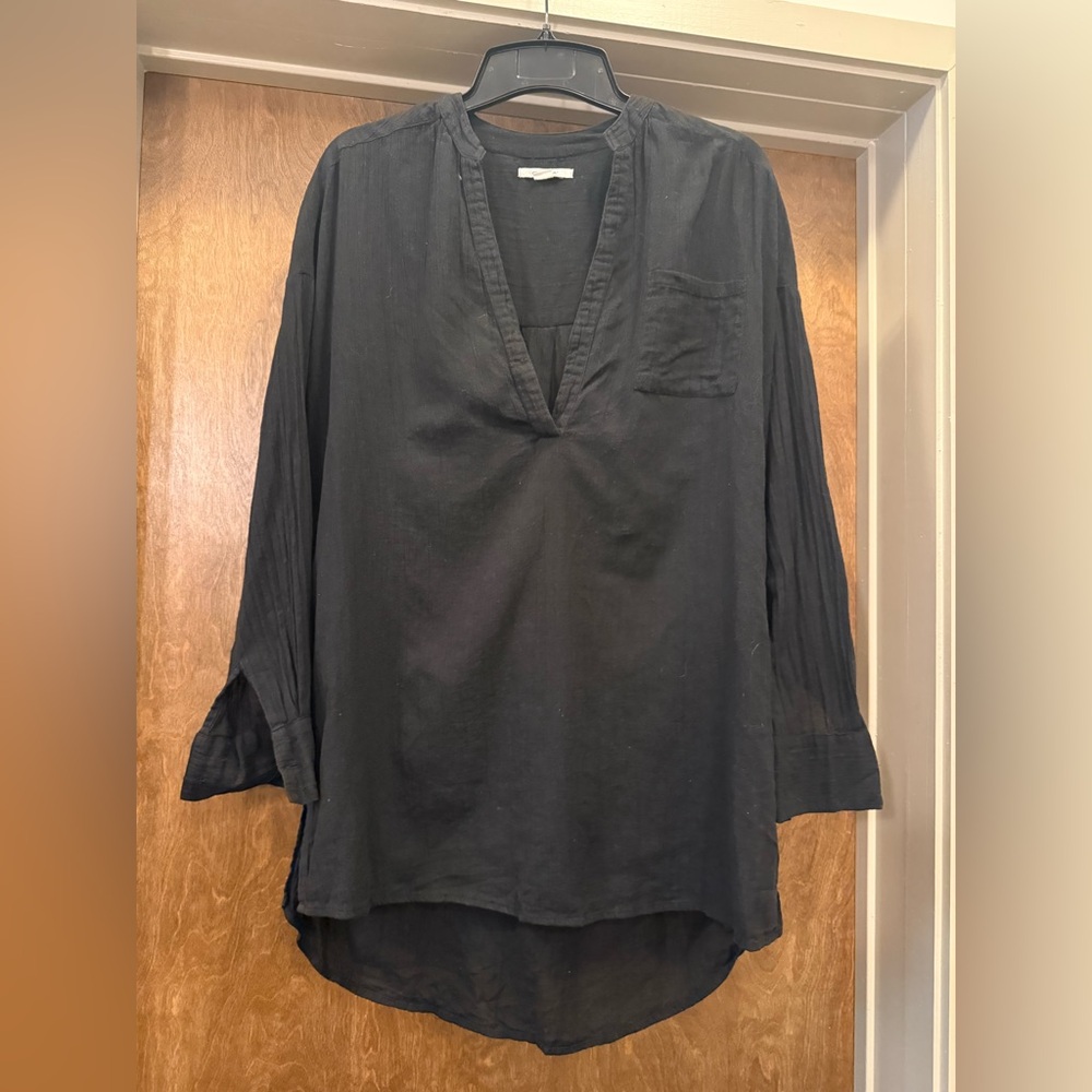 O'Neill Black V-Neck Swim Coverup Tunic